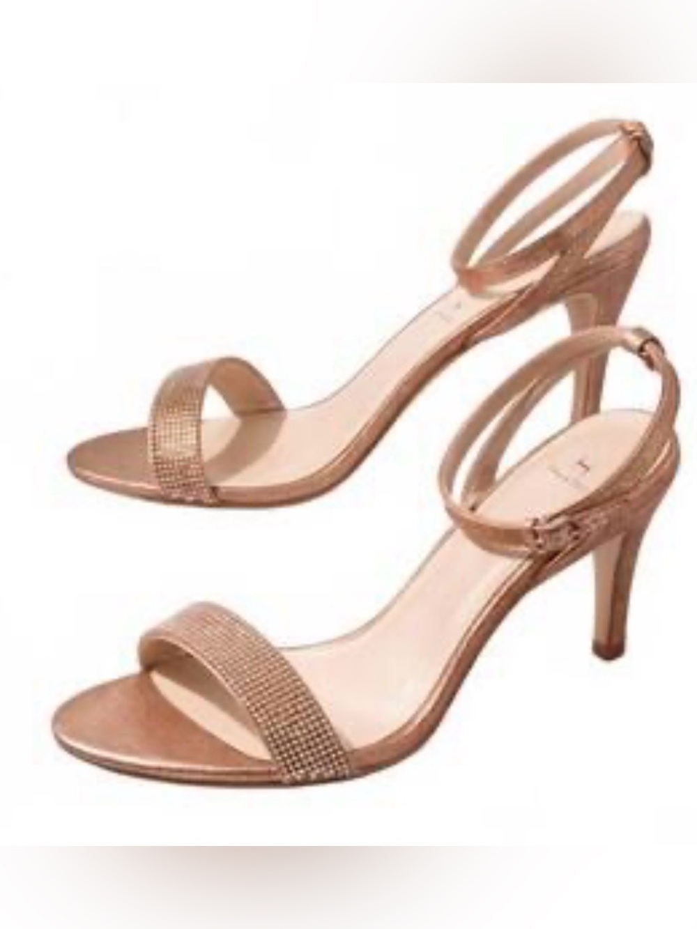 NWT Halston Heritage Women's Ankle Strap Rose Gold Dress Sling Sandal - Size 10 - Picture 3 of 17